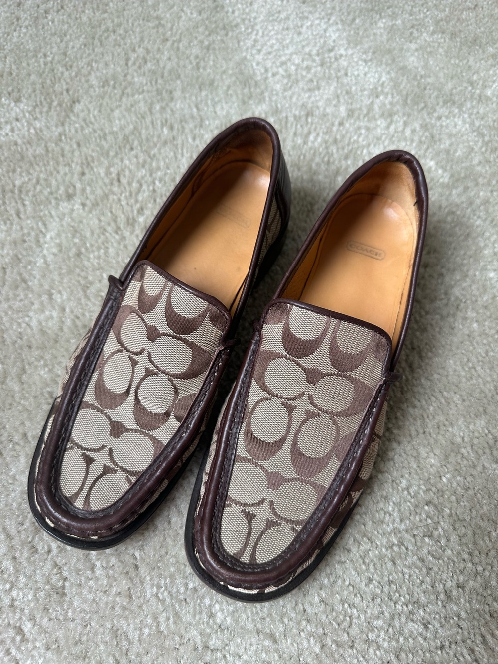 Coach Woman’s Brown Signature Canvas Loafers - Picture 2 of 9